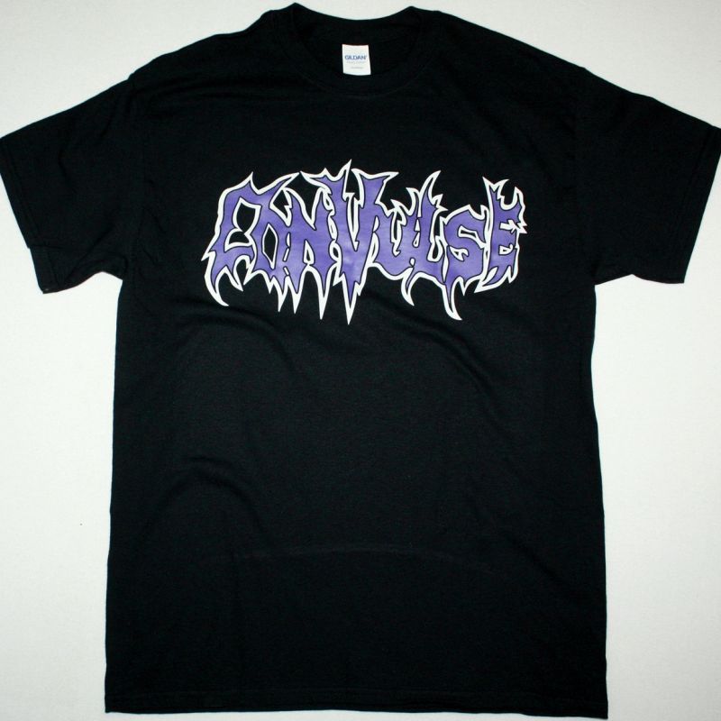 CONVULSE LOGO NEW BLACK T-SHIRT