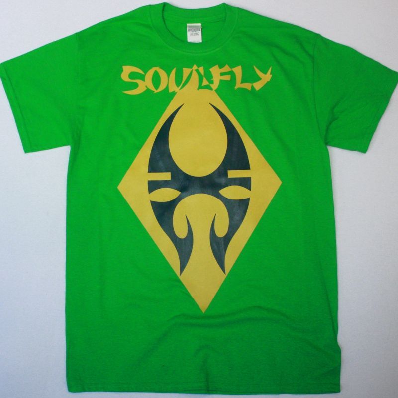 SOULFLY BRAZIL NEW GREEN T SHIRT