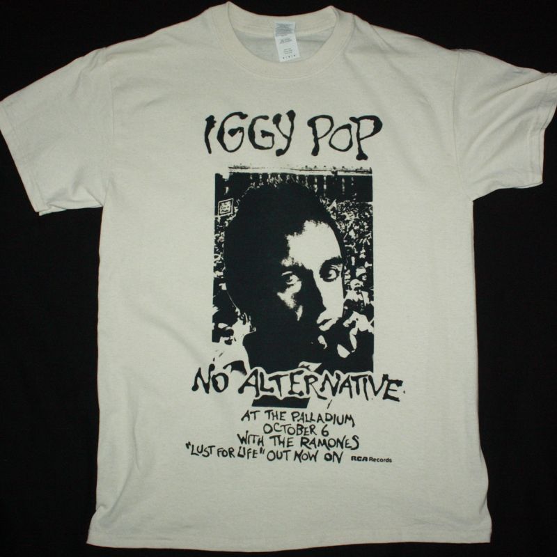 IGGY POP PALLADIUM CONCERT NEW NATURAL T-SHIRT