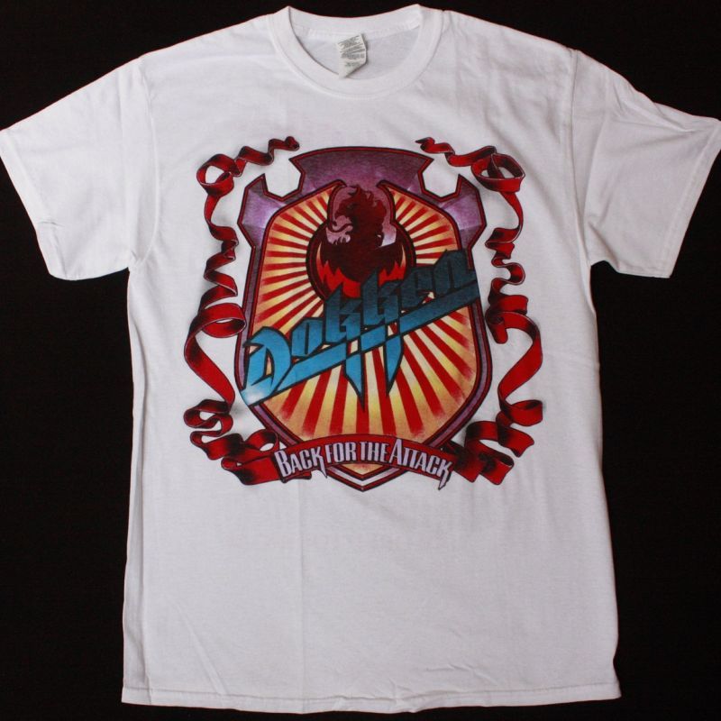 DOKKEN BACK FOR THE ATTACK WORLD TOUR 87-88 NEW WHITE T-SHIRT