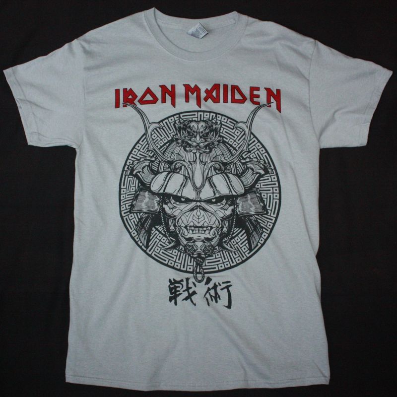 IRON MAIDEN SENJUTSU JAPAN NEW LIGHT GREY T SHIRT