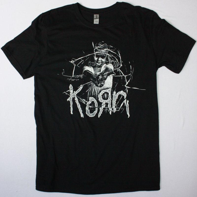 KORN CRACKED GLASS NEW BLACK T-SHIRT