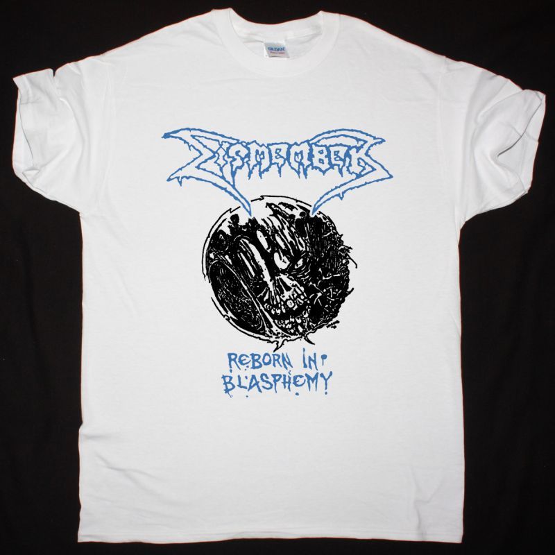 DISMEMBER REBORN IN BLASPHEMY NEW WHITE T-SHIRT