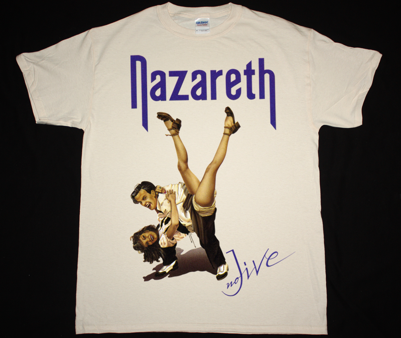 NAZARETH NO JIVE 91 NEW NATURAL COLOR T-SHIRT
