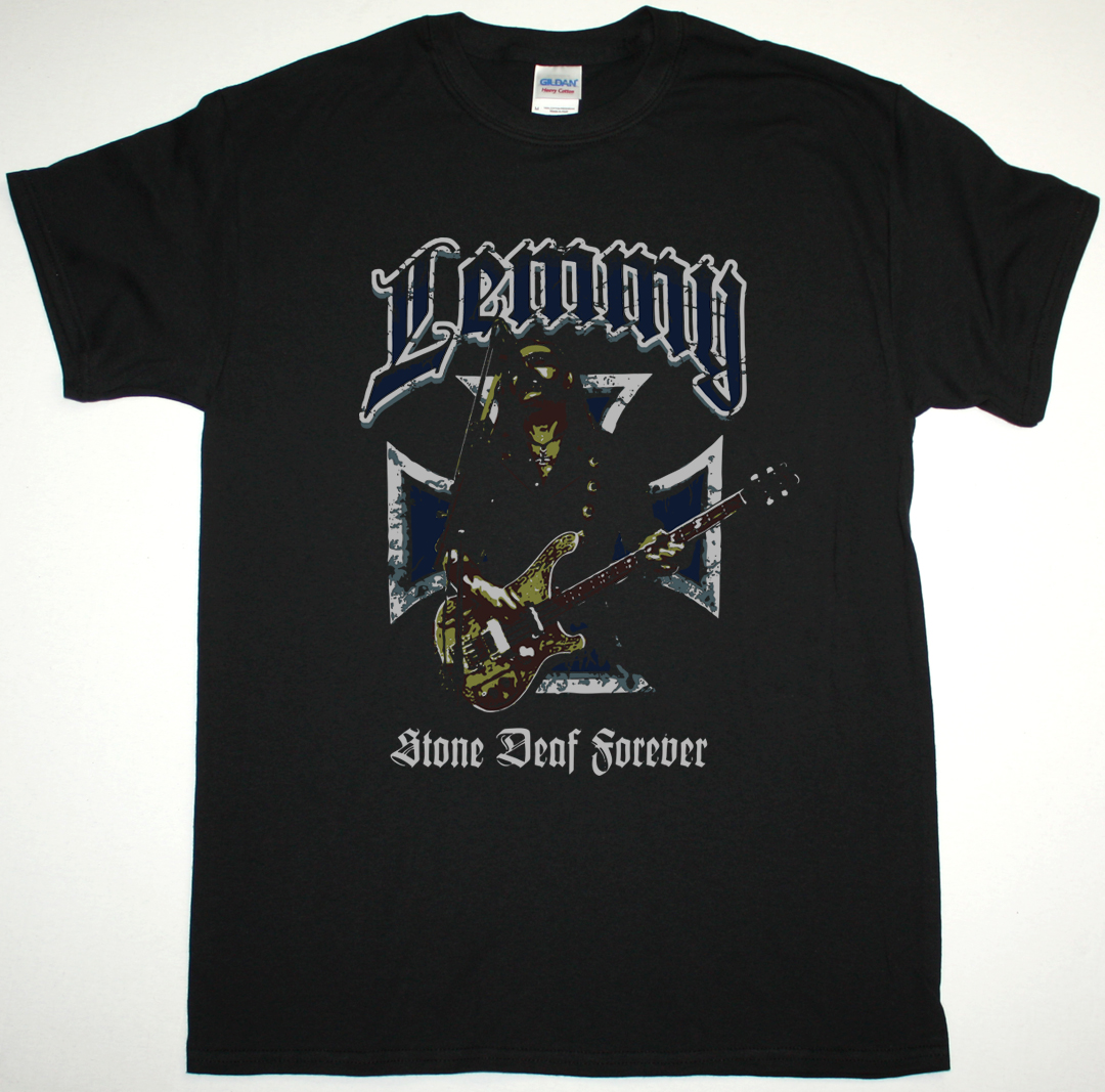 LEMMY STONE DEAF FOREVER MOTORHEAD NEW BLACK T SHIRT