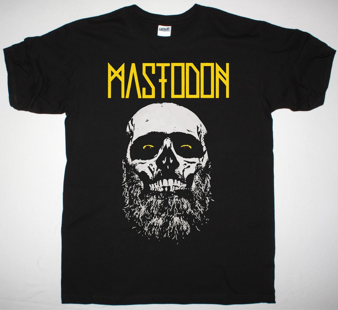 MASTODON SKULL BEARD ADMAT NEW BLACK T-SHIRT
