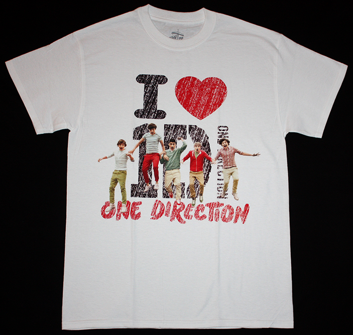 ONE DIRECTION BOYBAND NEW WHITE T-SHIRT