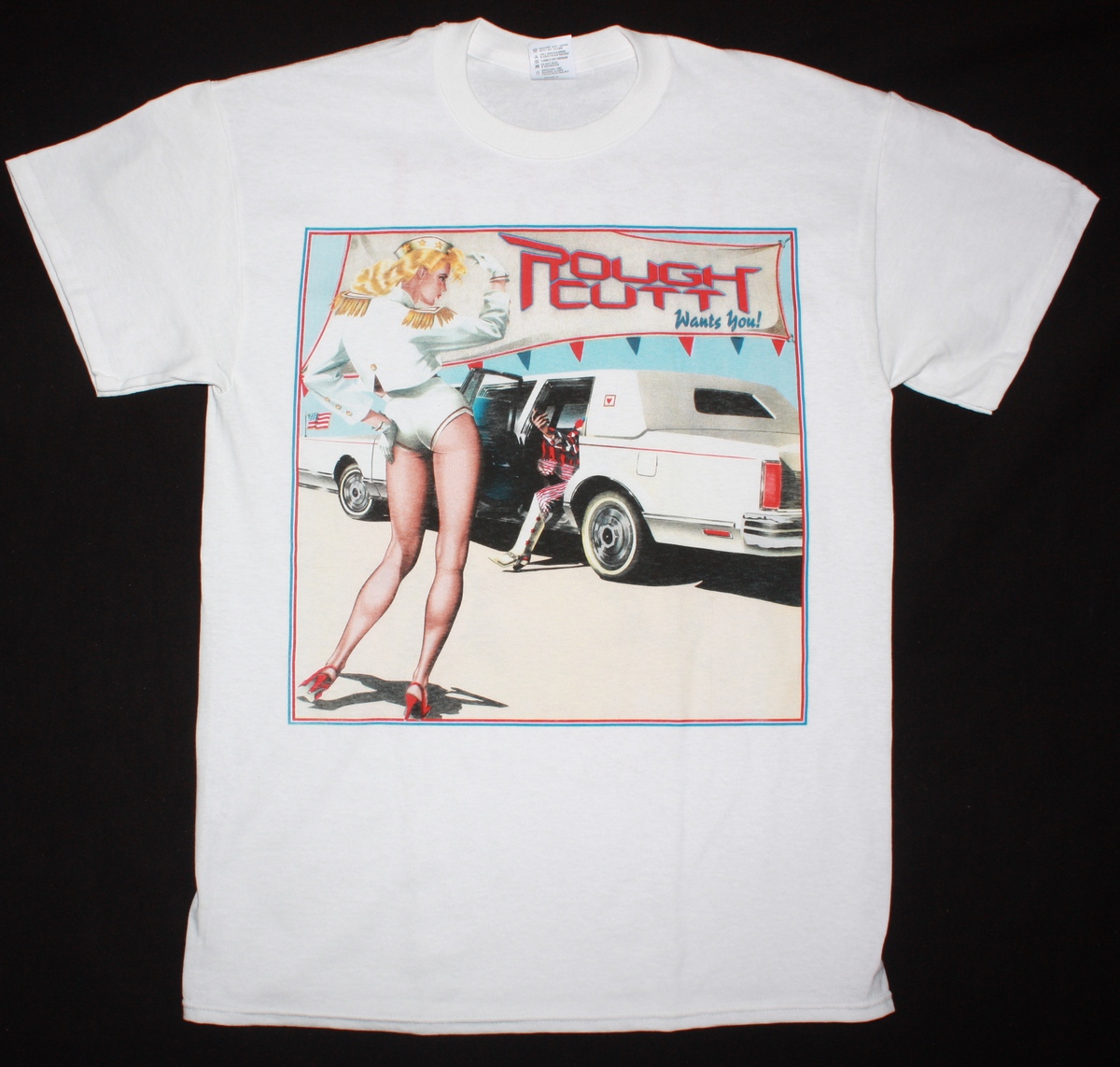 ROUGH CUTT WANTS YOU  '86 NEW WHITE TSHIRT