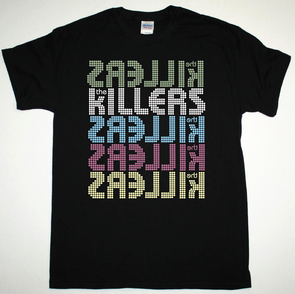 THE KILLERS 5 LOGOS NEW BLACK T-SHIRT