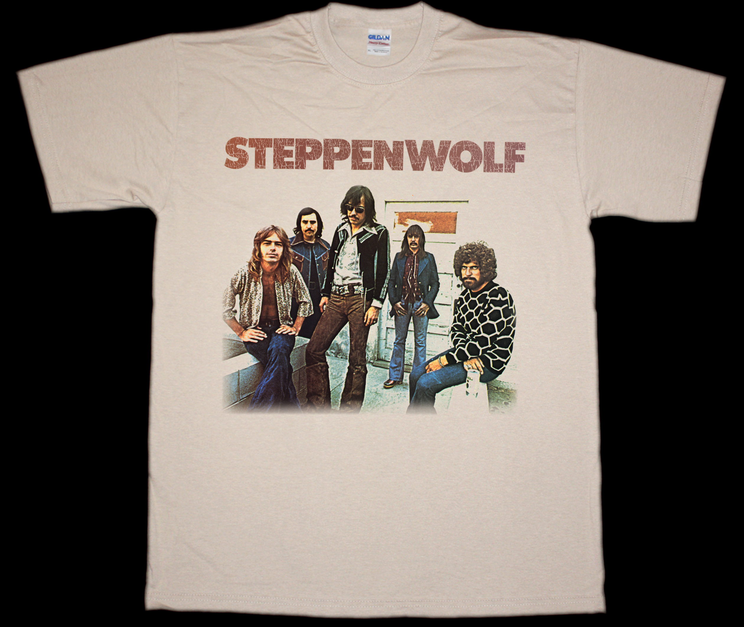 STEPPENWOLF BAND NEW NATURAL COLOUR T-SHIRT