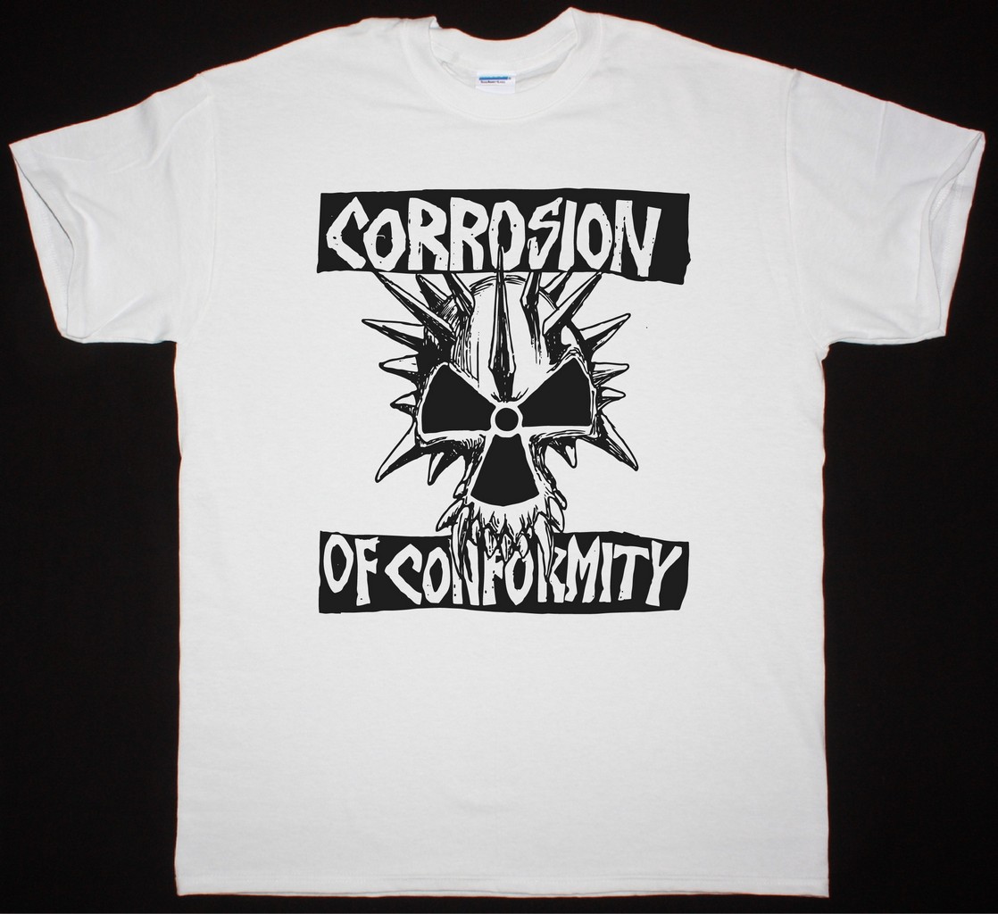 CORROSION OF CONFORMITY EYE FOR AN EYE SKULL NEW WHITE T-SHIRT