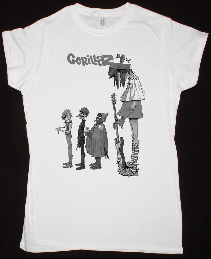 GORILLAZ NOODLE NEW LADY WHITE T SHIRT