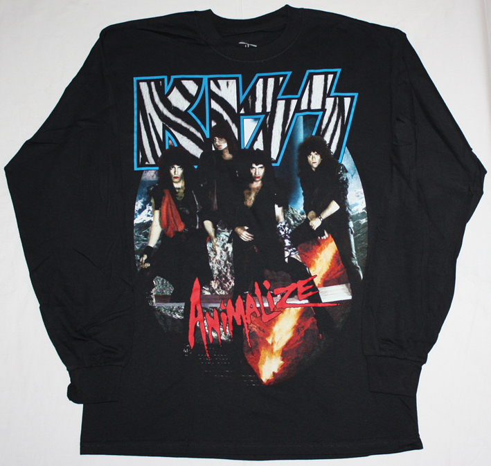 KISS ANIMALIZE '84 NEW BLACK LONG SLEEVE T-SHIRT