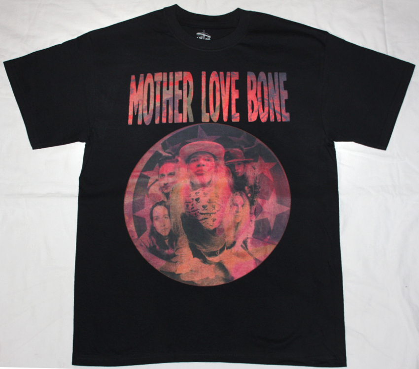 MOTHER LOVE BONE APPLE'90 NEW BLACK T-SHIRT