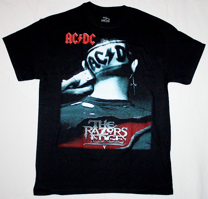 AC DC THE RAZORS EDGE AC/DC NEW BLACK T-SHIRT