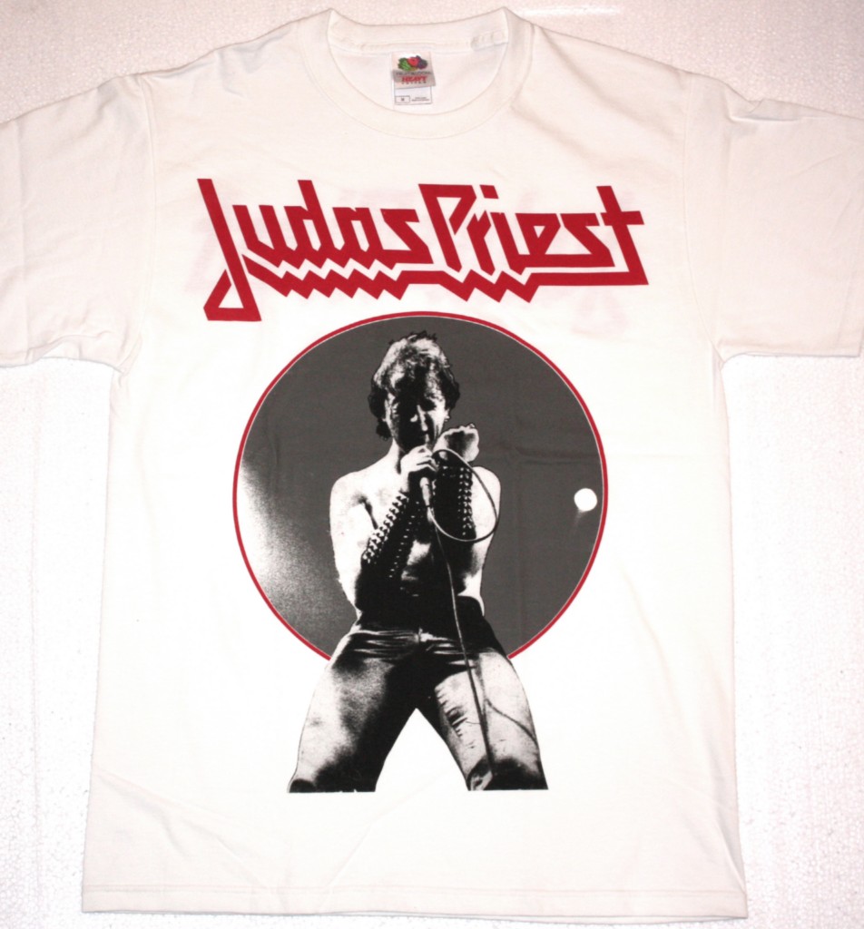 JUDAS PRIEST ROB HALFORD WHITE NEW T-SHIRT