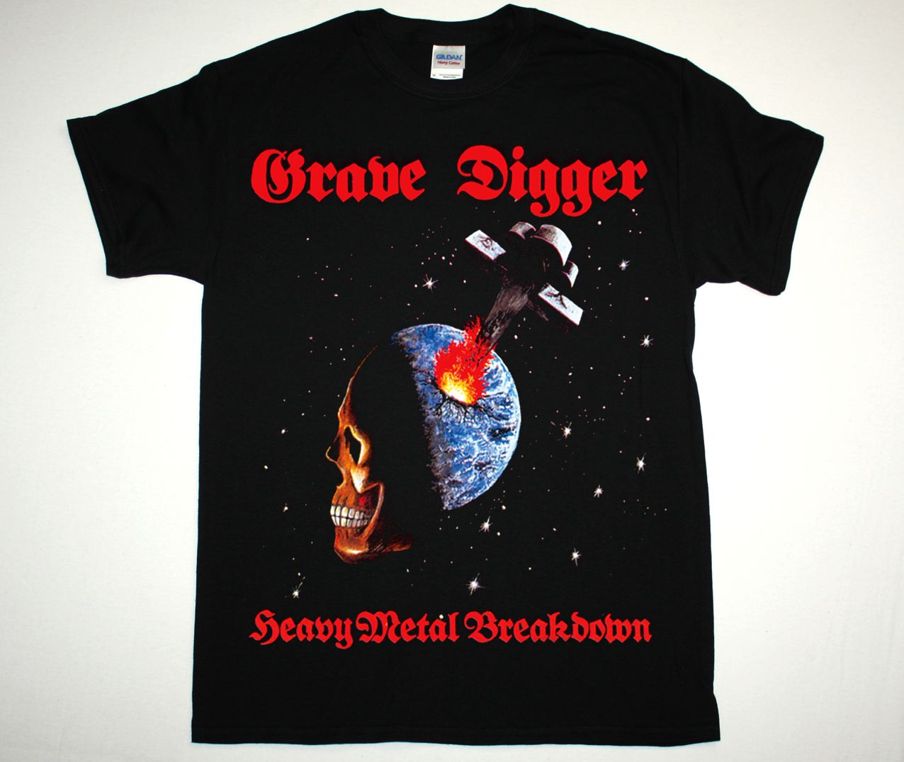 GRAVE DIGGER HEAVY METAL BREAKDOWN 84 NEW BLACK T-SHIRT