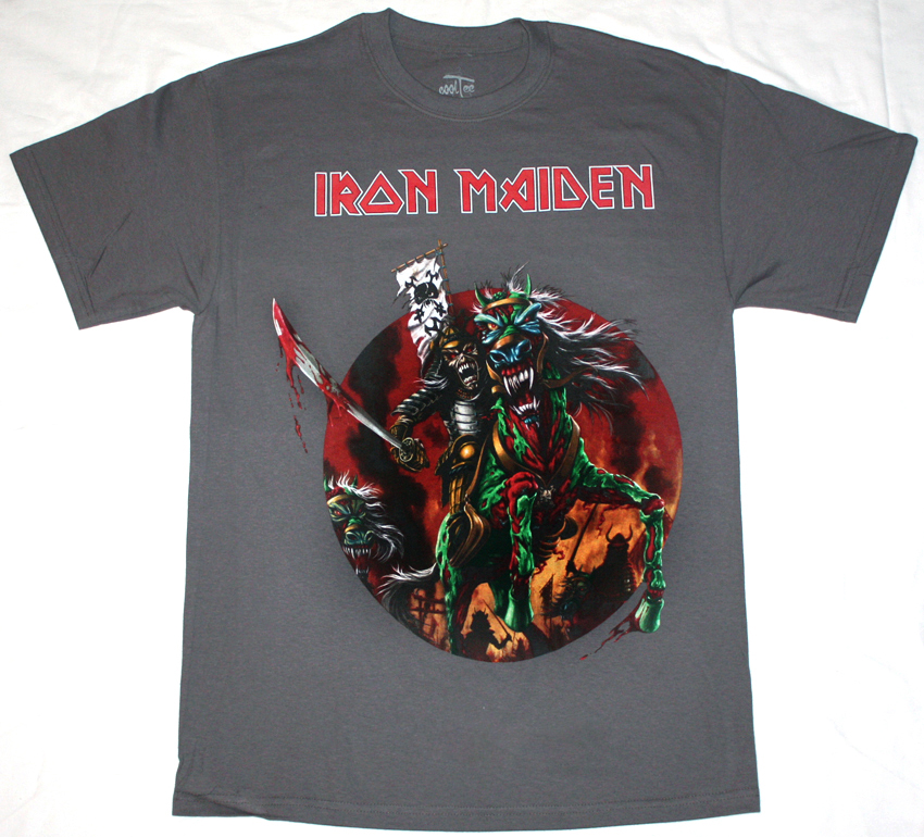 IRON MAIDEN THE HORSEMAN GREY/CHARCOAL T-SHIRT