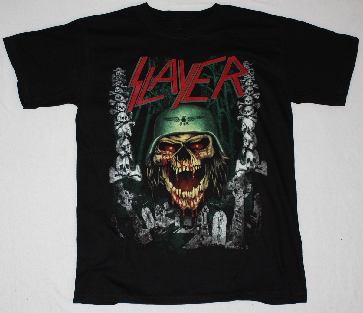 SLAYER SKULLS NEW BLACK T-SHIRT