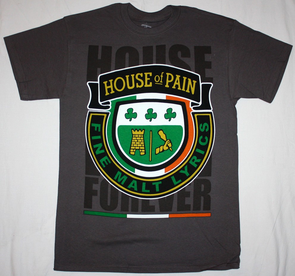 HOUSE OF PAIN FINE MALT LYRICS NEW GREY T-SHIRT