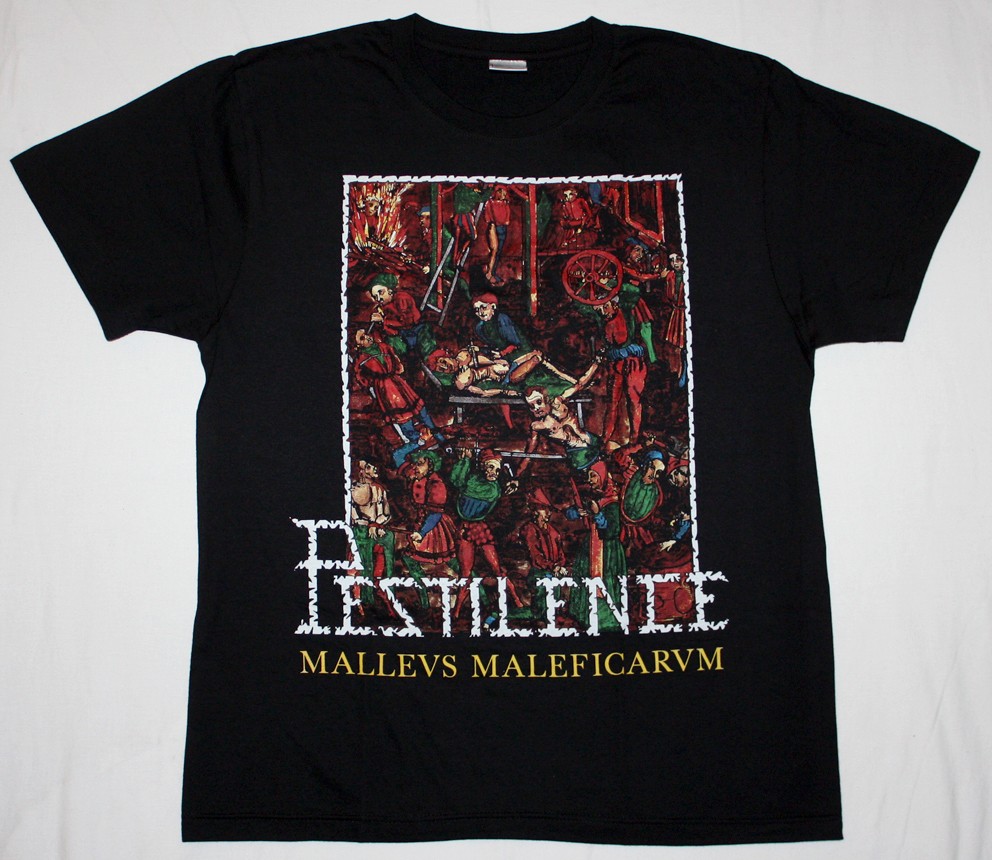 PESTILENCE MALLEUS MALEFICARUM NEW BLACK T-SHIRT
