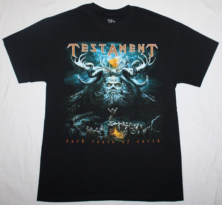 TESTAMENT DARK ROOTS OF EARTH  NEW BLACK T-SHIRT