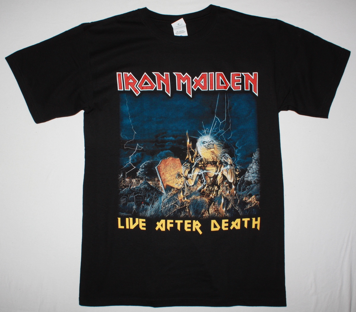 IRON MAIDEN LIVE AFTER DEATH 1985  NEW BLACK T-SHIRT