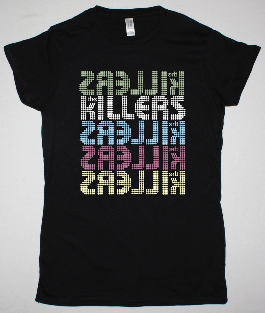 THE KILLERS 5 LOGOS NEW BLACK LADY T-SHIRT