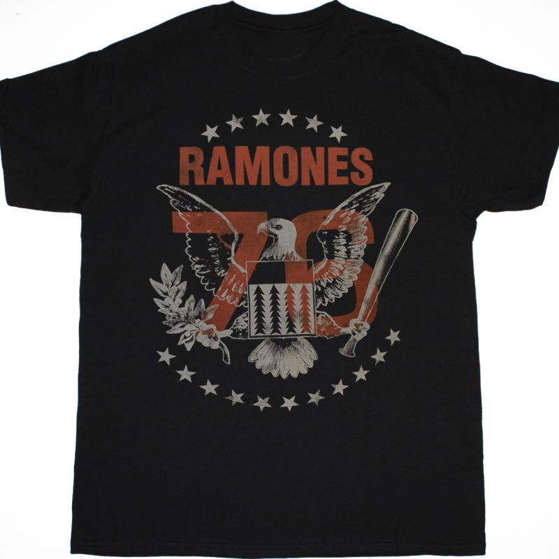 RAMONES 76 NEW BLACK T-SHIRT