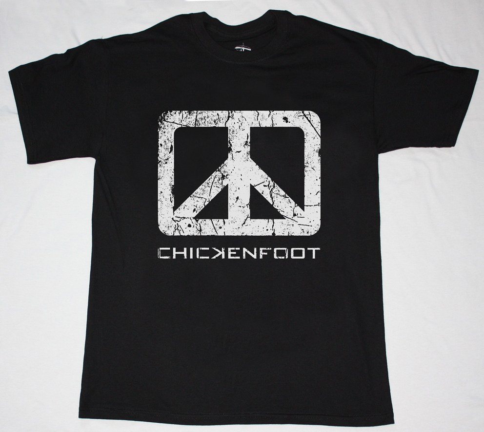 CHICKENFOOT LOGO NEW BLACK T-SHIRT