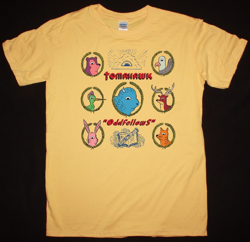 TOMAHAWK ODDFELLOWS NEW YELLOW T-SHIRT