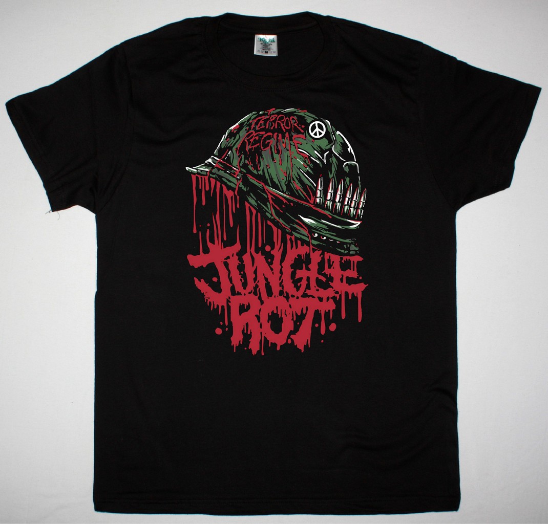 JUNGLE ROT FULL METAL ROT NEW BLACK T-SHIRT