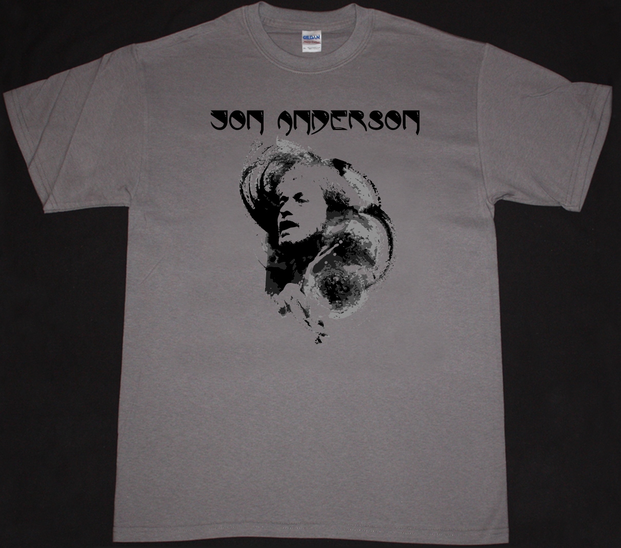 JON ANDERSON YES NEW GREY CHARCOAL T-SHIRT