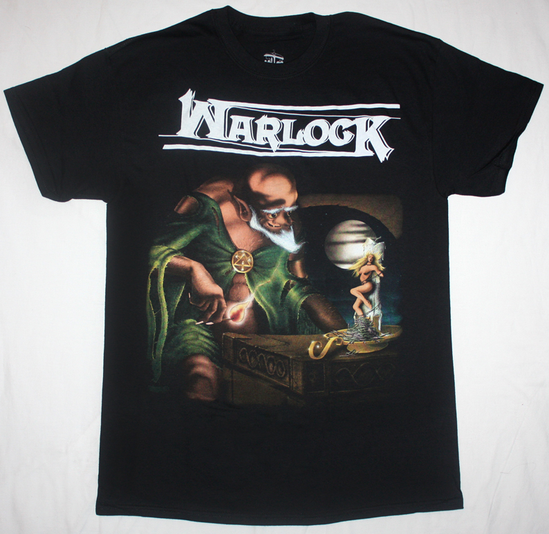 WARLOCK BURNING THE WITCHES'84  NEW BLACK T-SHIRT