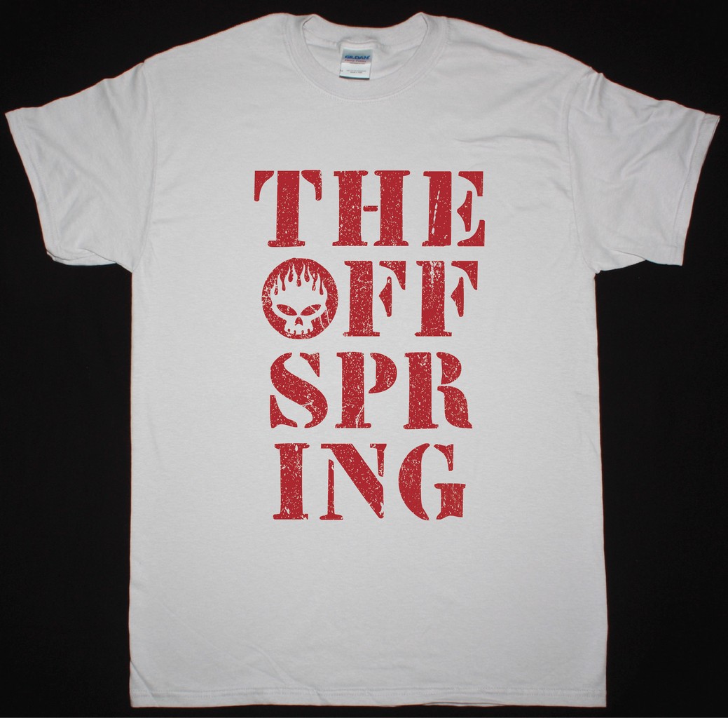 THE OFFSPRING STENCIL STACK NEW ICE GREY T-SHIRT