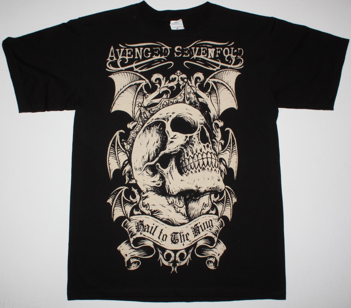 AVENGED SEVENFOLD SKULL HAIL TO THE KING NEW BLACK T-SHIRT