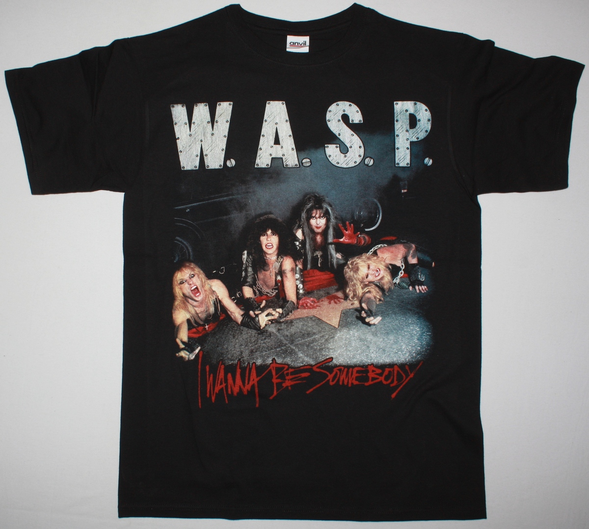 W.A.S.P. I WANNA BE SOMEBODY NEW BLACK T-SHIRT