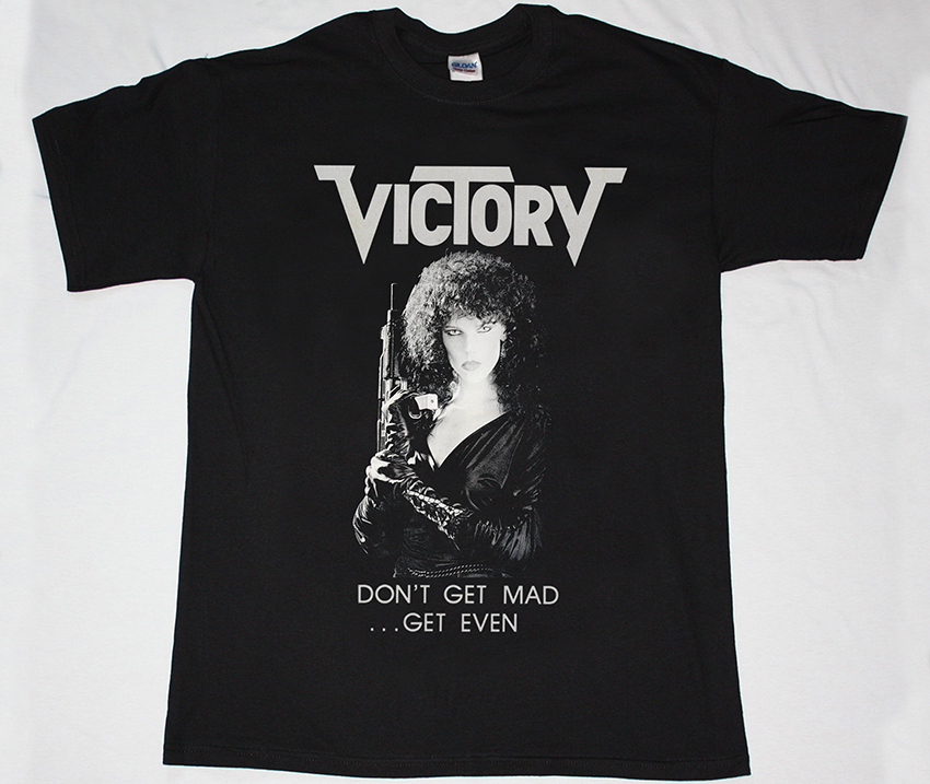VICTORY DON'T GET MAD... GET EVEN'86 NEW BLACK T-SHIRT