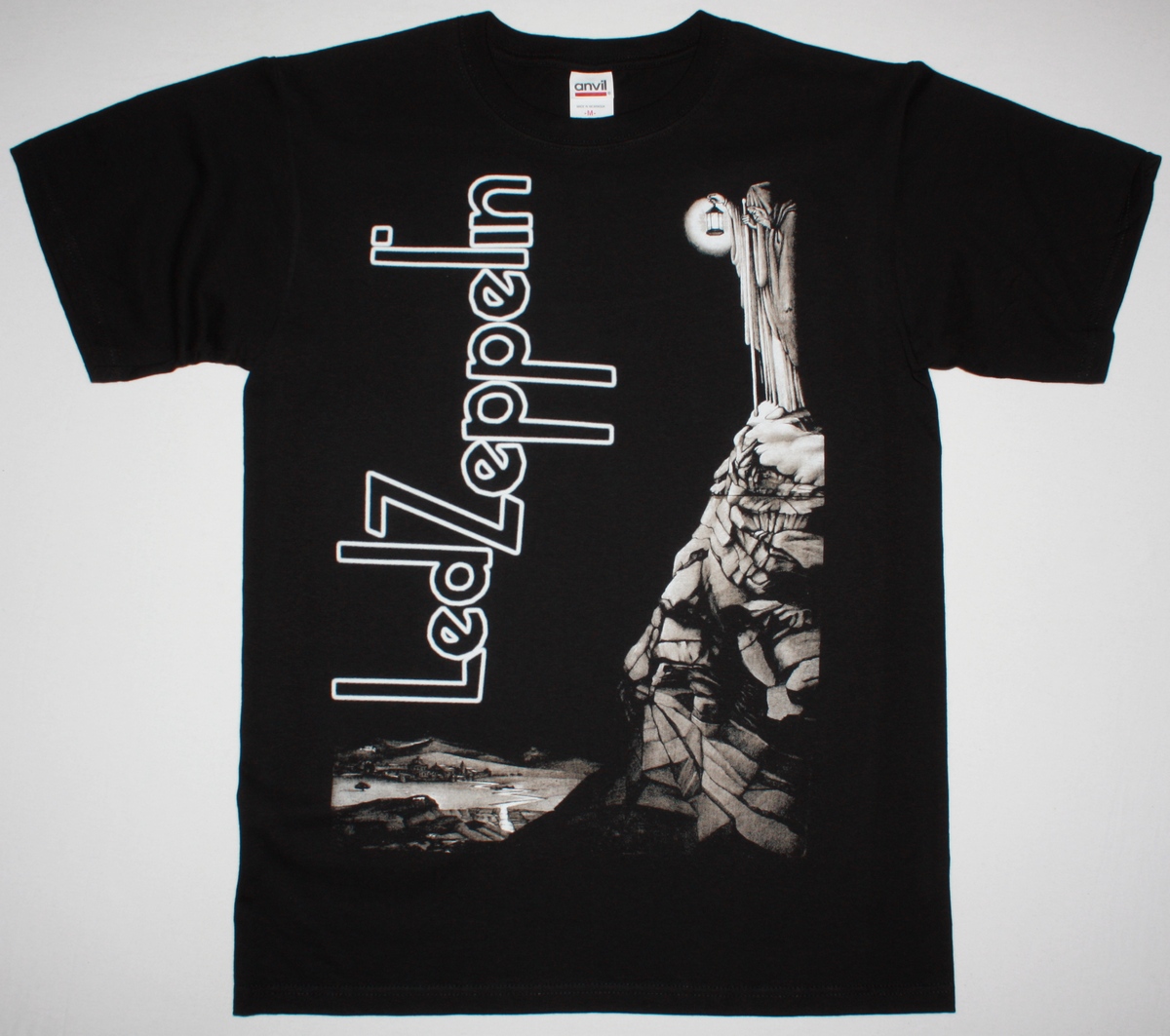 LED ZEPPELIN STAIRWAY TO HEAVEN NEW BLACK T-SHIRT