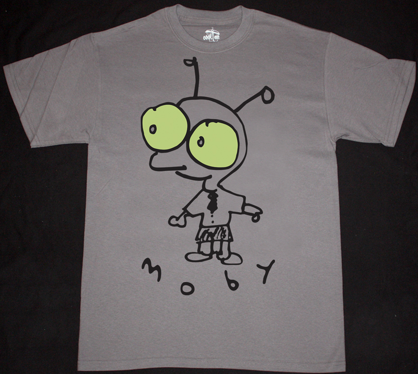 MOBY LITTLE IDIOT  NEW GREY CHARCOAL T-SHIRT