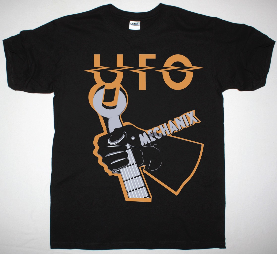 UFO MECHANIX NEW BLACK T-SHIRT