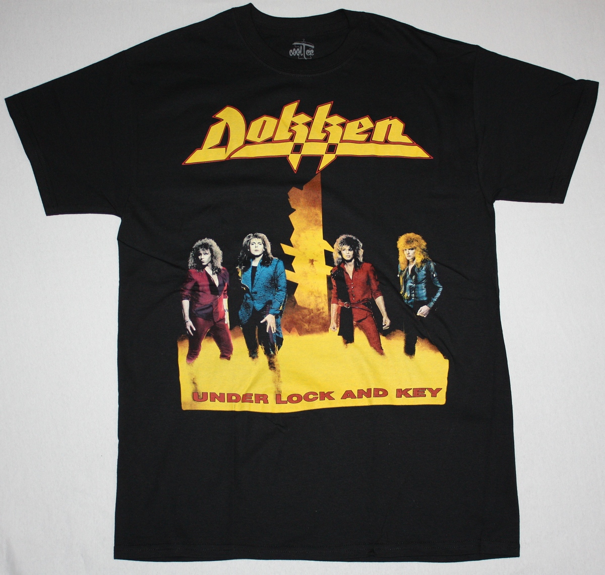 DOKKEN UNDER LOCK AND KEY NEW BLACK  T-SHIRT