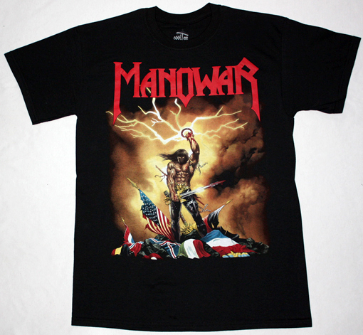MANOWAR KINGS OF METAL'88 NEW BLACK T-SHIRT