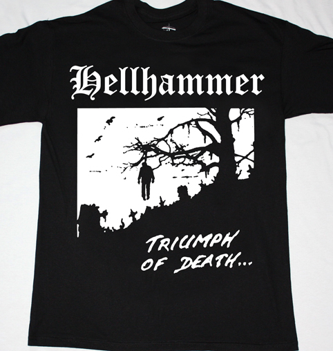 HELLHAMMER TRIUMPH OF DEATH'83 NEW BLACK T-SHIRT