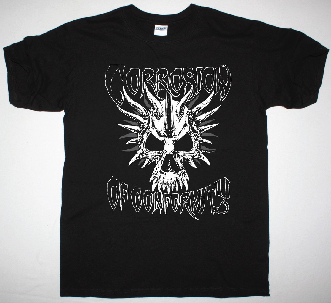 CORROSION OF CONFORMITY SKULL NEW BLACK T-SHIRT