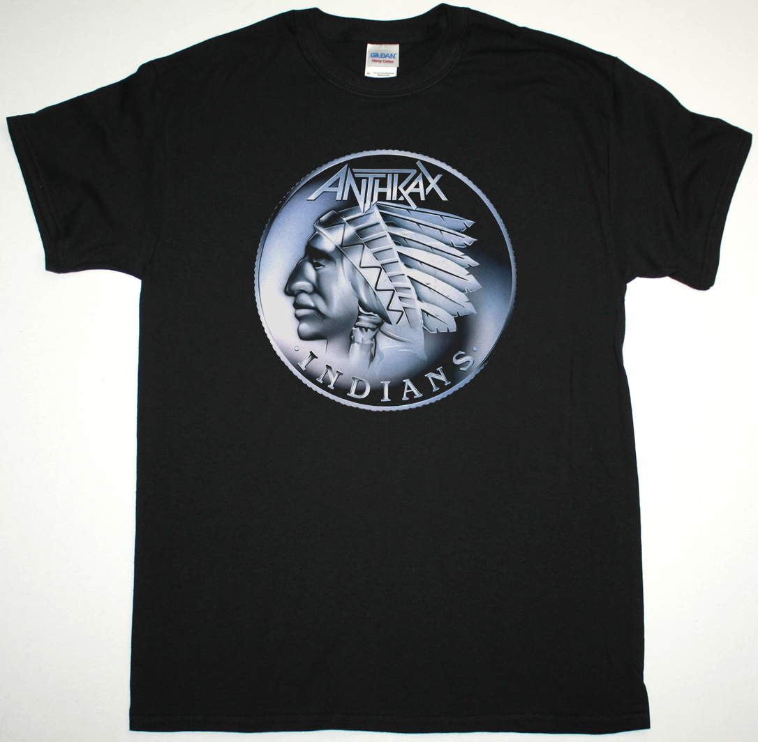 ANTHRAX INDIANS NEW BLACK T SHIRT
