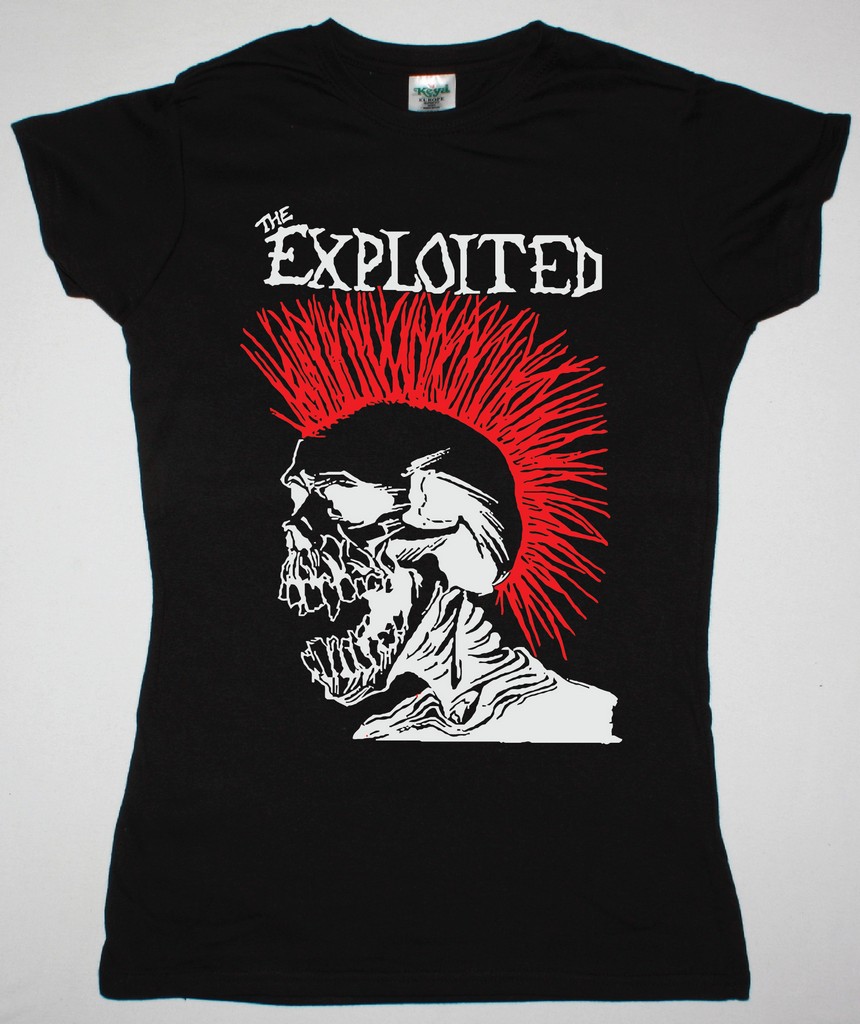 EXPLOITED LET'S START A WAR NEW BLACK LADY T-SHIRT
