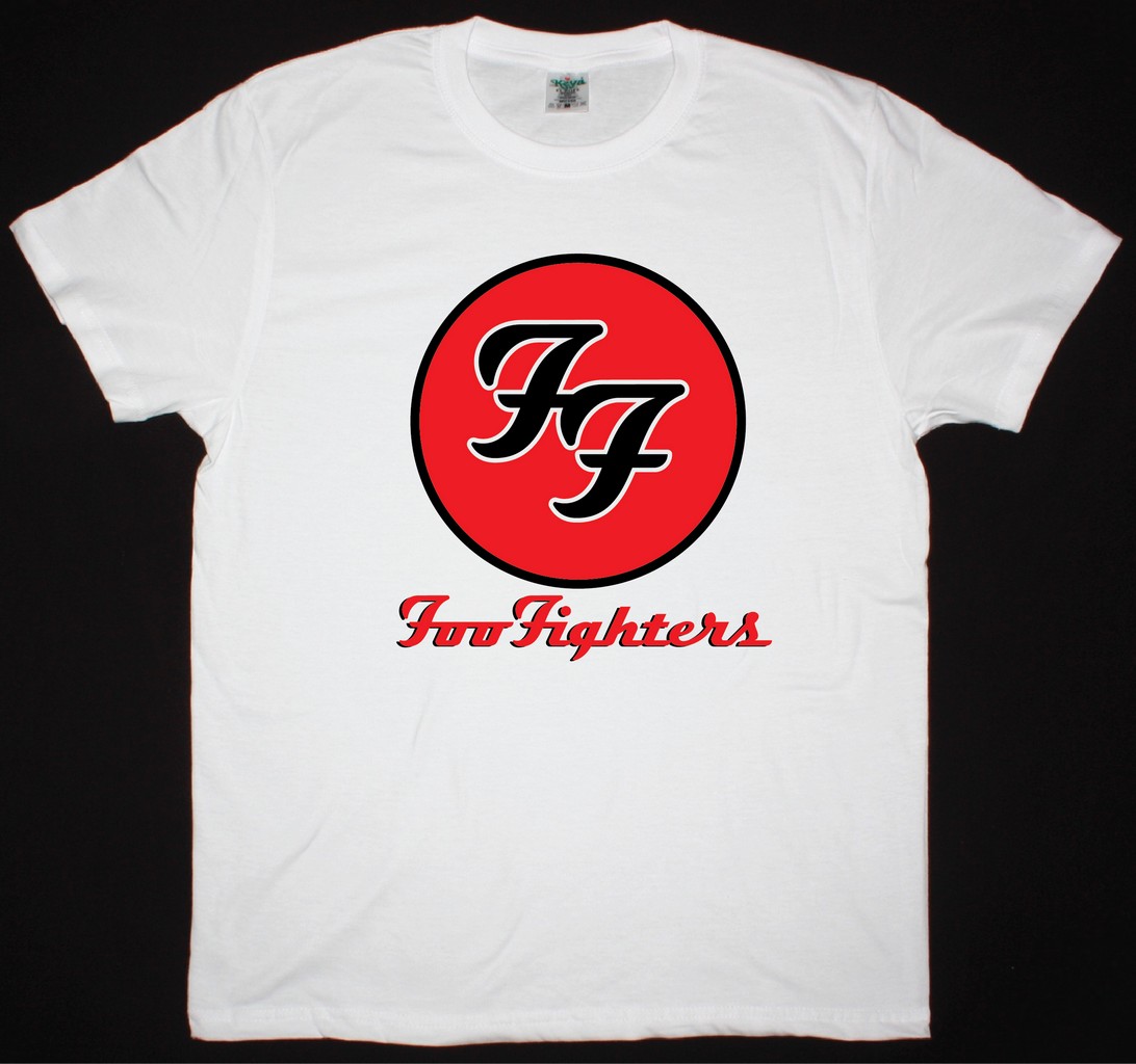 FOO FIGHTERS LOGO NEW WHITE T-SHIRT