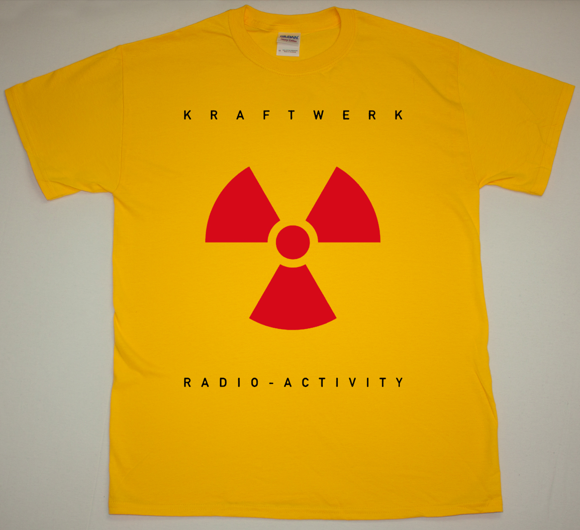 KRAFTWERK RADIO-ACTIVITY 1975 NEW YELLOW T-SHIRT