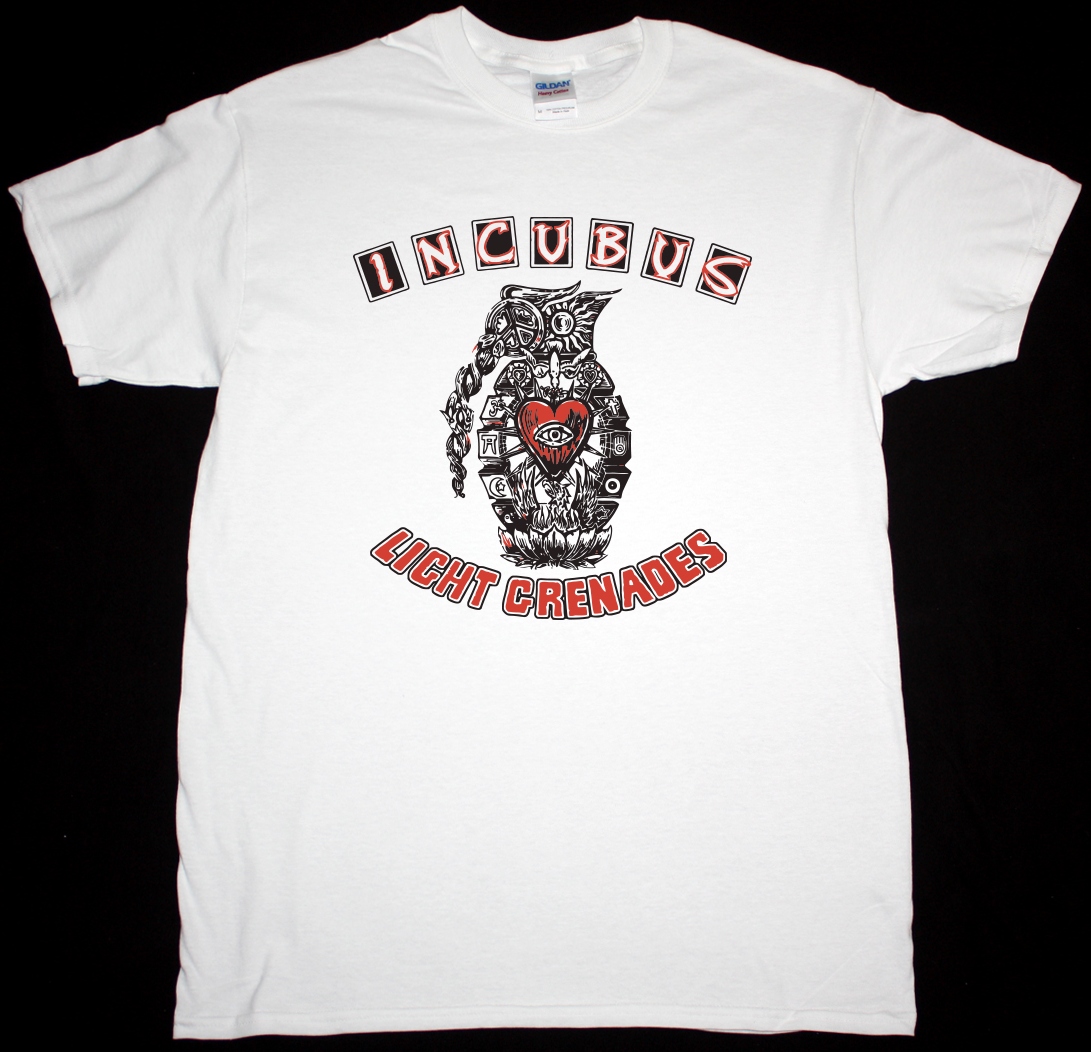 INCUBUS LIGHT GRENADES NEW WHITE T-SHIRT